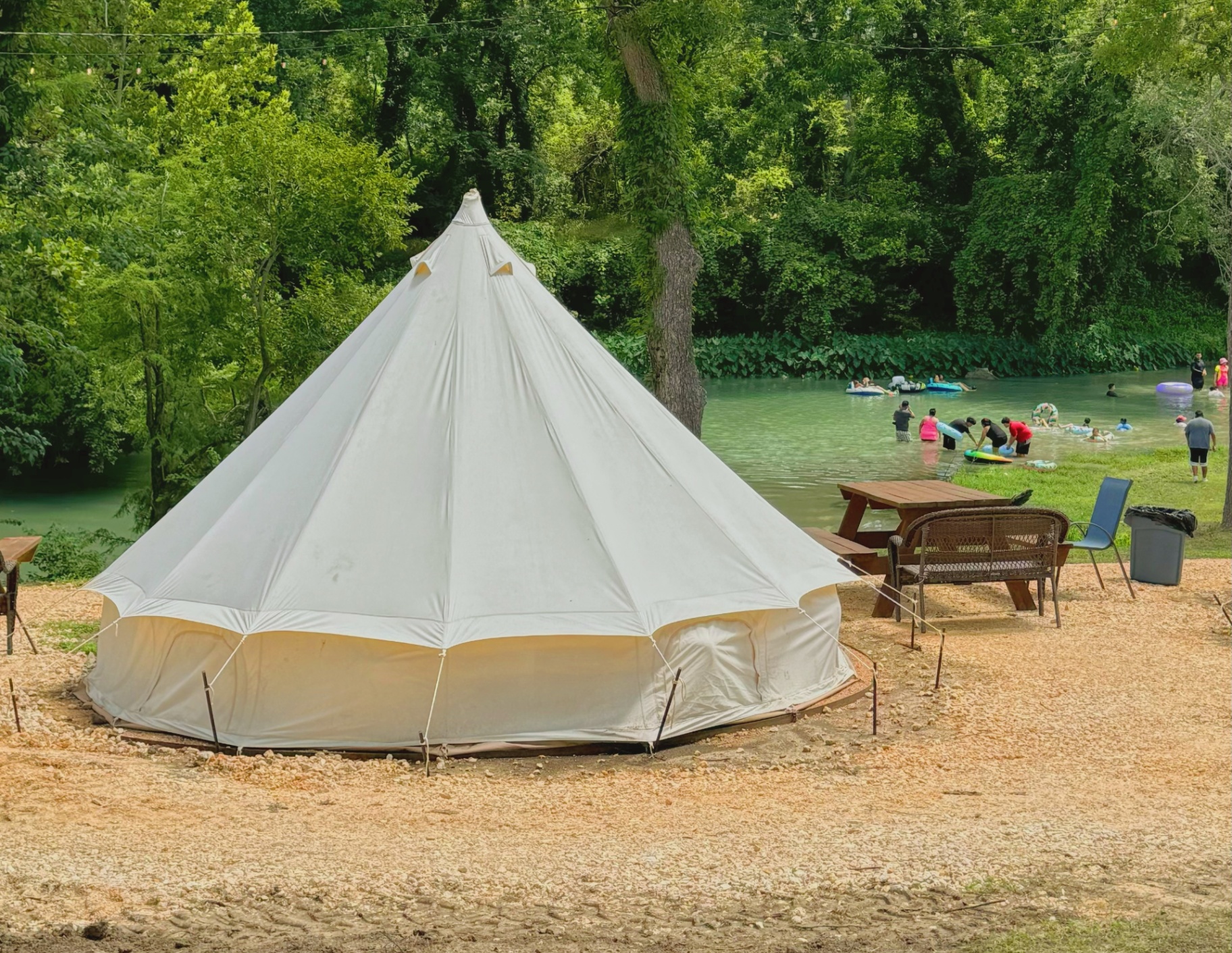 Bell Tent riverside view