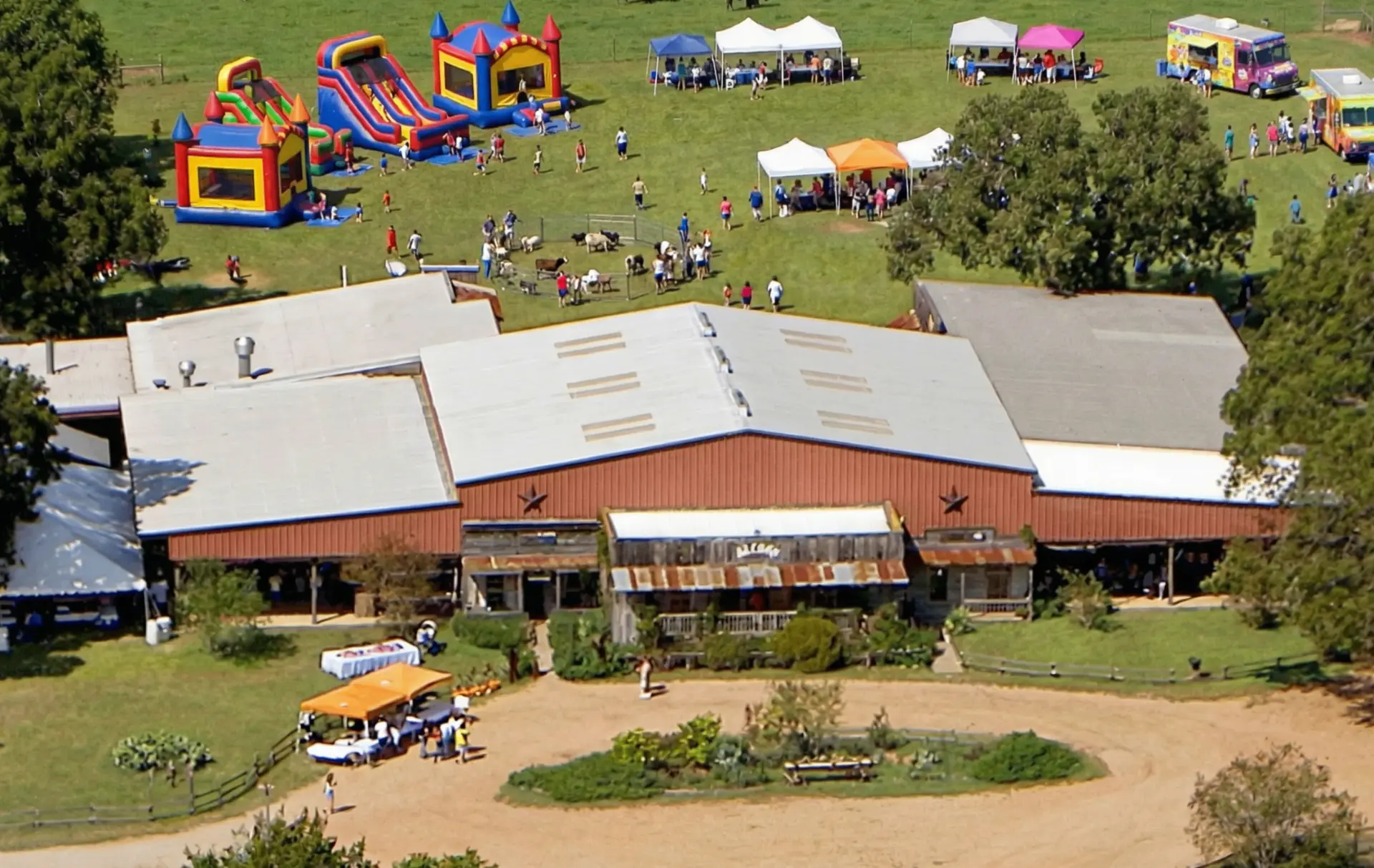 The Corral - aerial view of event venue