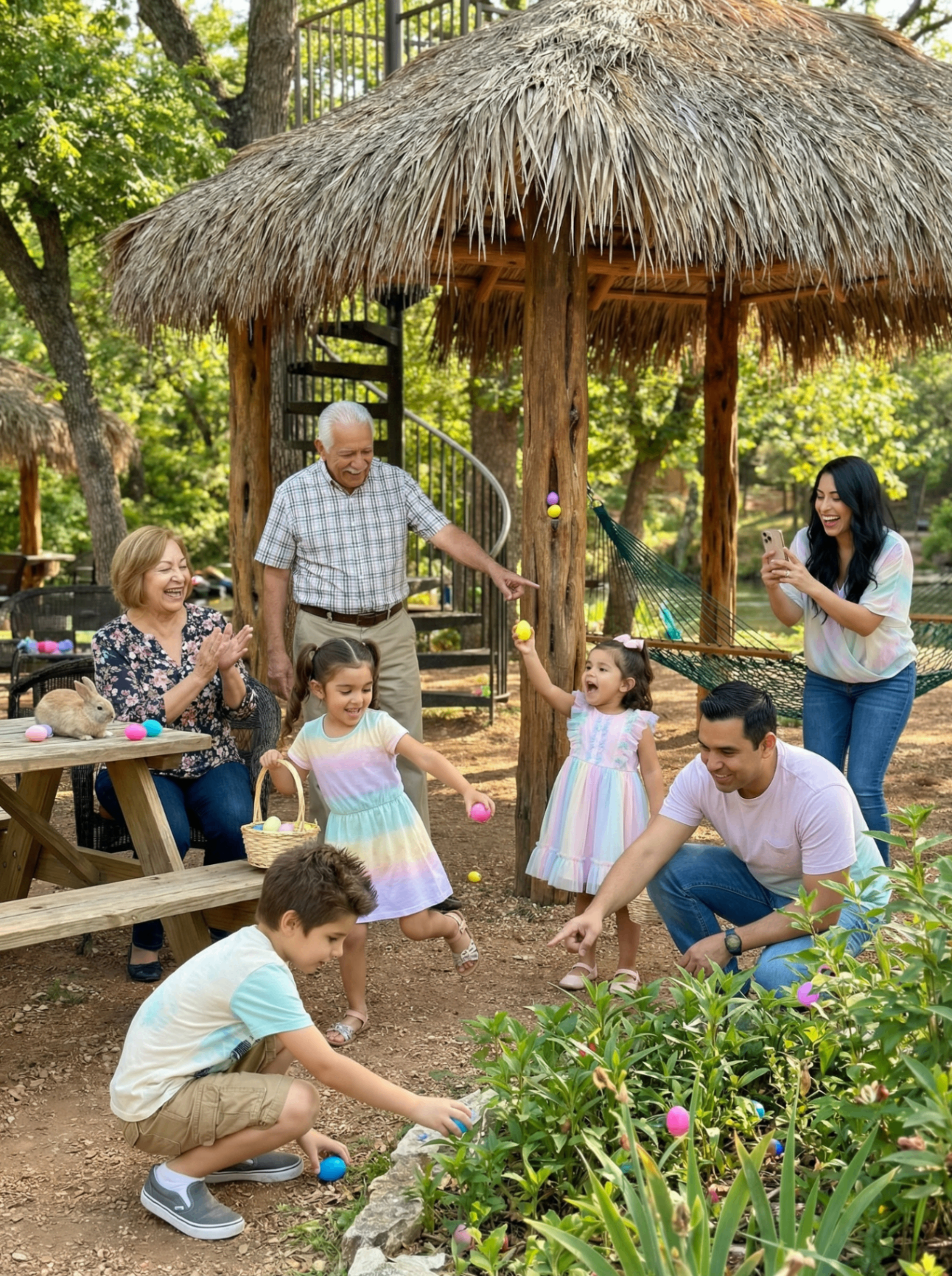 Easter cabana scene at Son's Rio Cibolo
