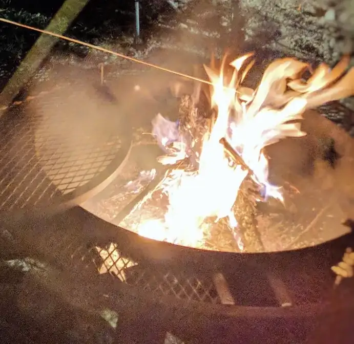 Fire pit under the stars