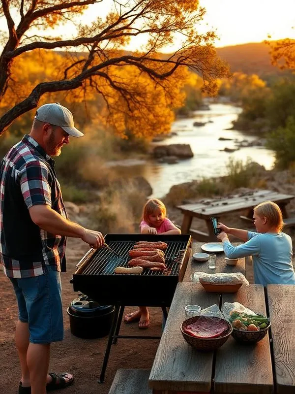 BBQ on the creek — relaxing fun things to do near San Antonio