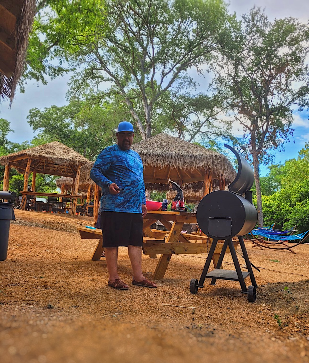 Family having fun tubing together