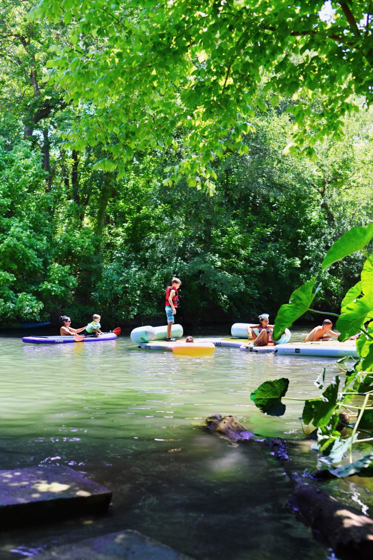 Girl smiling while tubing