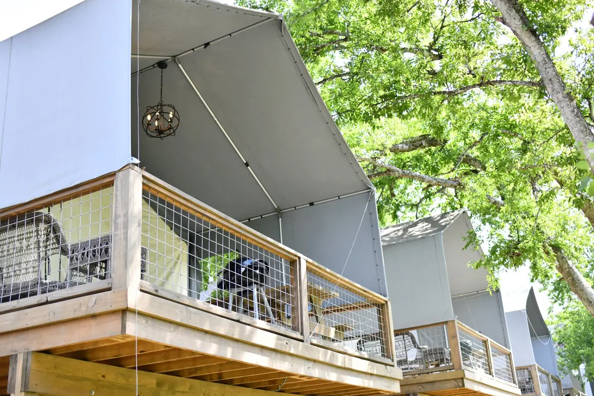 Waterfront Cabin exterior deck view