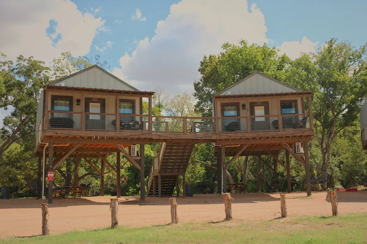 Waterfront Cabins pair front view